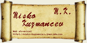 Miško Kuzmančev vizit kartica